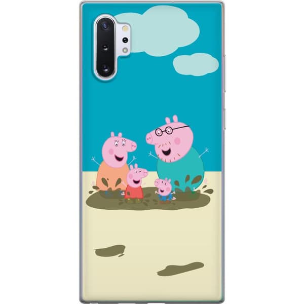 Samsung Galaxy Note10+ Läpinäkyvä kuori Greta Possu Perhe Jori Mutapuro Lasten Kuva Sarja Suosittu Lasten Hahmo Ilo
