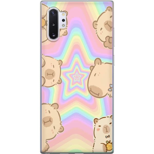 Samsung Galaxy Note10+ Gennemsigtig cover Kawaii Capybara Galaxy Sød Anime Dyr Rummotiv Kawaii Trend Gave TikTok Design