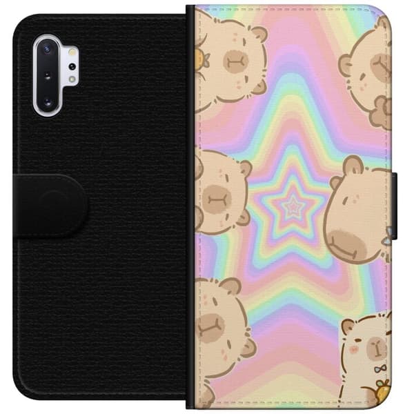 Samsung Galaxy Note10+ Tegnebogsetui Kawaii Capybara Galaxy Sød Anime Dyr Rummotiv Kawaii Trend Gave TikTok Design