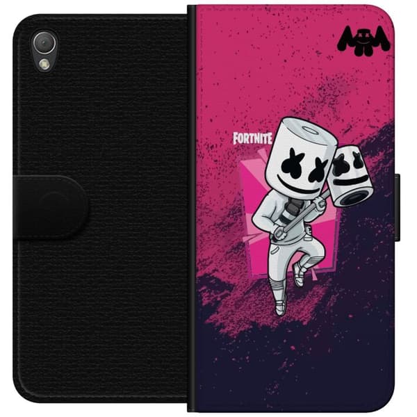 Sony Xperia Z3 Plånboksfodral Marshmello Fortnite Skin Emote Gaming DJ Karaktär Populärt Motiv Barn Ungdom Trend