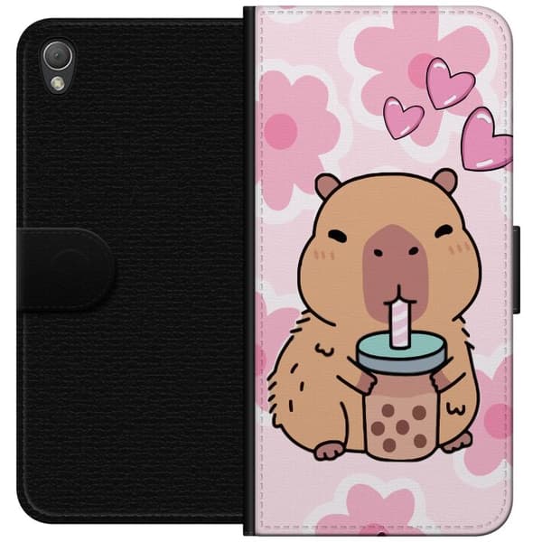 Sony Xperia Z3 Lompakkokotelo Kawaii Capybara Sydän Anime-tyyli Söpö Suunnittelu Eläinaihe TikTok Suosittu Lahja Tyttö