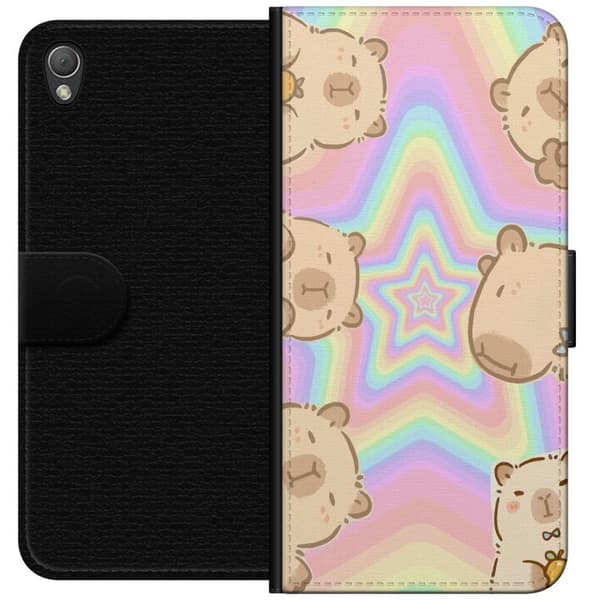 Sony Xperia Z3 Lompakkokotelo Kawaii Capybara Galaxy Söpö Anime Eläin Avaruusteema Kawaii Trendi Lahja TikTok-suunnittelu