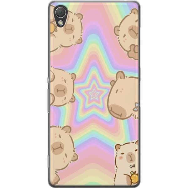 Sony Xperia Z3 Gennemsigtig cover Kawaii Capybara Galaxy Sød Anime Dyr Rummotiv Kawaii Trend Gave TikTok Design