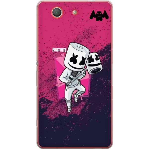 Sony Xperia Z3 Compact Gjennomsiktig deksel Marshmello Fortnite Skin Emote Gaming DJ Karakter Populært Motiv Barn Ungdom Trend