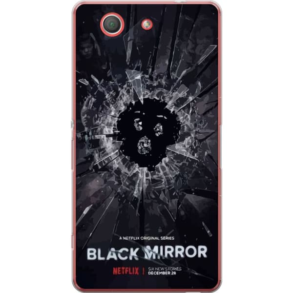 Sony Xperia Z3 Compact Läpinäkyvä kuori Black Mirror Sci-Fi Netflix -sarja Dystopia Teknologia Cyberpunk Synkkä TV Videopeli Teema