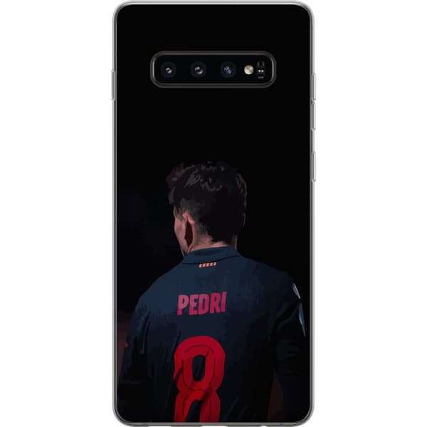 Samsung Galaxy S10 Gjennomsiktig deksel Pedri FC Barcelona Fotball Spansk Midtbanespiller Mål Sportsmotivasjon Fans Barn Ungdom