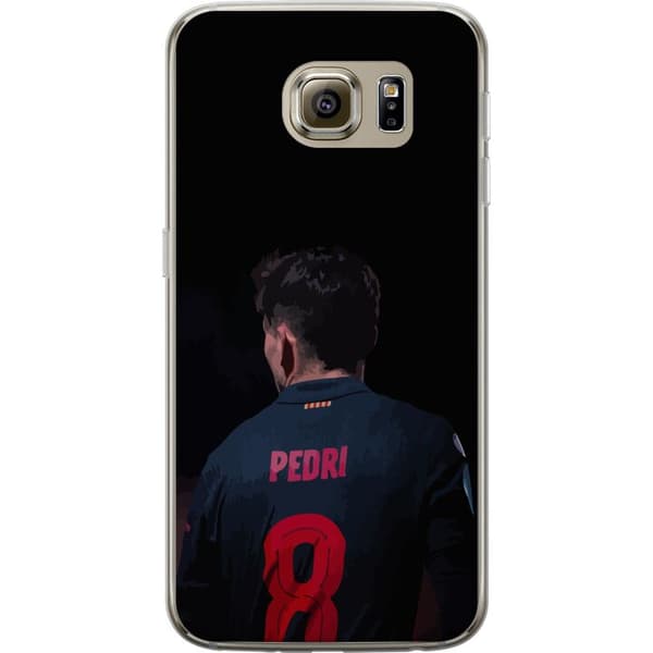 Samsung Galaxy S6 Genomskinligt Skal Pedri FC Barcelona Fotboll Spansk Mittfältare Mål Sportmotiv Fans Barn Ungdom