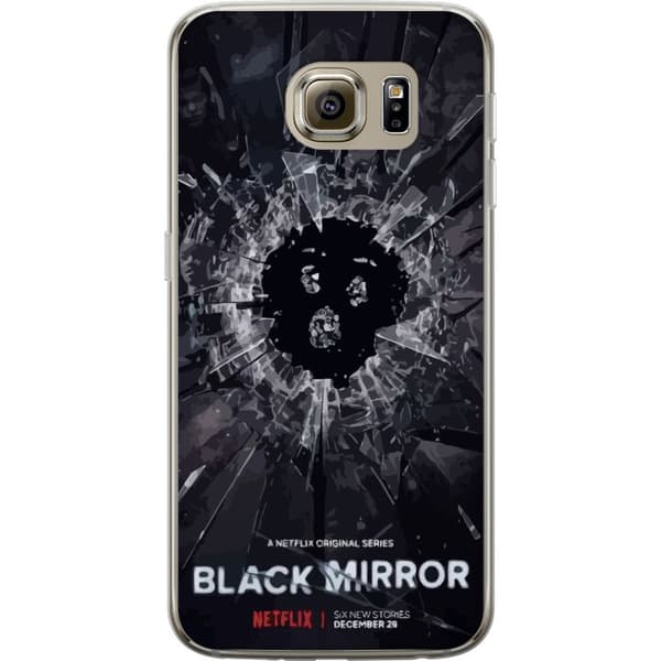 Samsung Galaxy S6 Läpinäkyvä kuori Black Mirror Sci-Fi Netflix -sarja Dystopia Teknologia Cyberpunk Synkkä TV Videopeli Teema