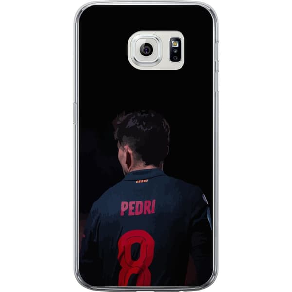 Samsung Galaxy S6 edge Genomskinligt Skal Pedri FC Barcelona Fotboll Spansk Mittfältare Mål Sportmotiv Fans Barn Ungdom