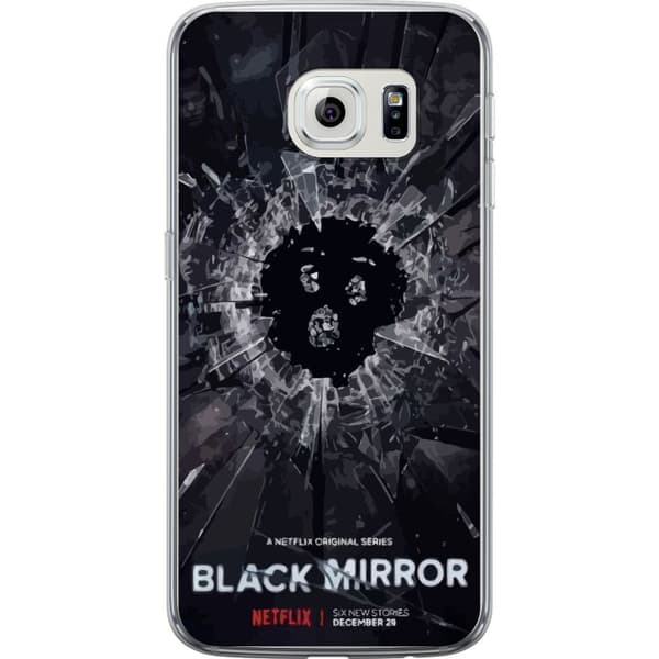 Samsung Galaxy S6 edge Genomskinligt Skal Black Mirror Sci-Fi Netflix Serie Dystopi Teknik Cyberpunk Mörkt TV Spelmotiv