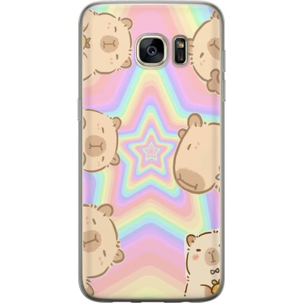 Samsung Galaxy S7 edge Gennemsigtig cover Kawaii Capybara Galaxy Sød Anime Dyr Rummotiv Kawaii Trend Gave TikTok Design