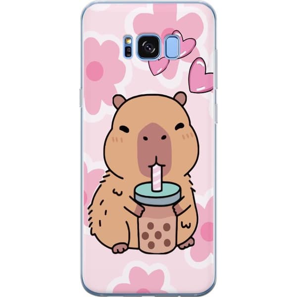Samsung Galaxy S8 Genomskinligt Skal Kawaii Capybara Hjärtan Anime Stil Söt Design Djurmotiv TikTok Populärt Present Tjej