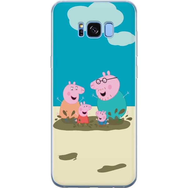 Samsung Galaxy S8 Genomskinligt Skal Greta Gris Familjen George Lerpöl Barnmotiv Serie Populär Barnkaraktär Glädje