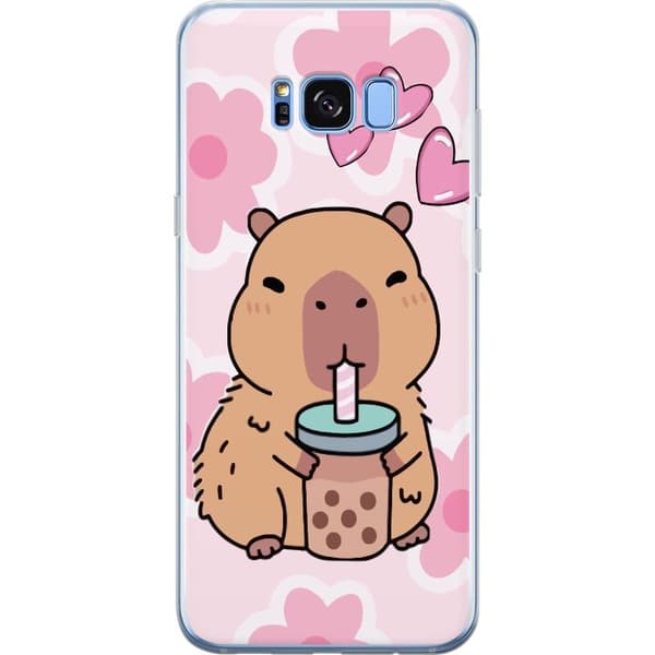 Samsung Galaxy S8+ Gjennomsiktig deksel Kawaii Capybara Hjerteanime Stil Søt Design Dyretema TikTok Populær Gave Jente