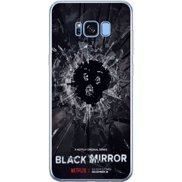 Samsung Galaxy S8+ Gjennomsiktig deksel Black Mirror Sci-Fi Netflix Serie Dystopi Teknologi Cyberpunk Mørkt TV Videospill Tema