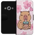 Miniatyrbilde 1 av 3: Samsung Galaxy Xcover 3 Lommeboketui Kawaii Capybara Hjerteanime Stil Søt Design Dyretema TikTok Populær Gave Jente