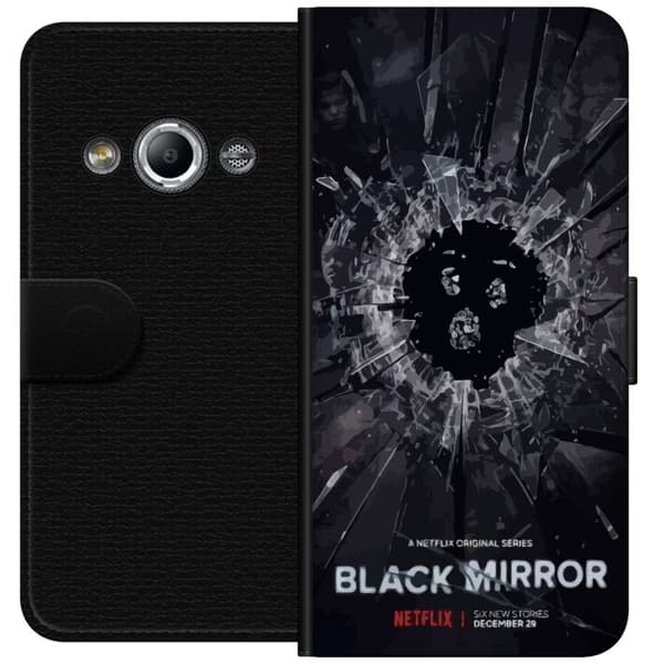 Samsung Galaxy Xcover 3 Lommeboketui Black Mirror Sci-Fi Netflix Serie Dystopi Teknologi Cyberpunk Mørkt TV Videospill Tema