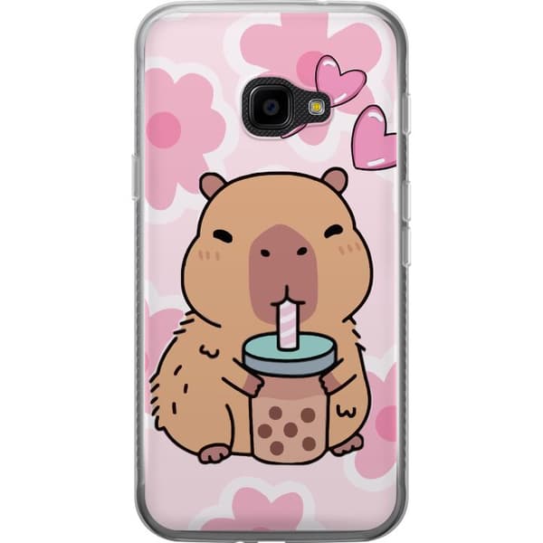 Samsung Galaxy Xcover 4 Gjennomsiktig deksel Kawaii Capybara Hjerteanime Stil Søt Design Dyretema TikTok Populær Gave Jente