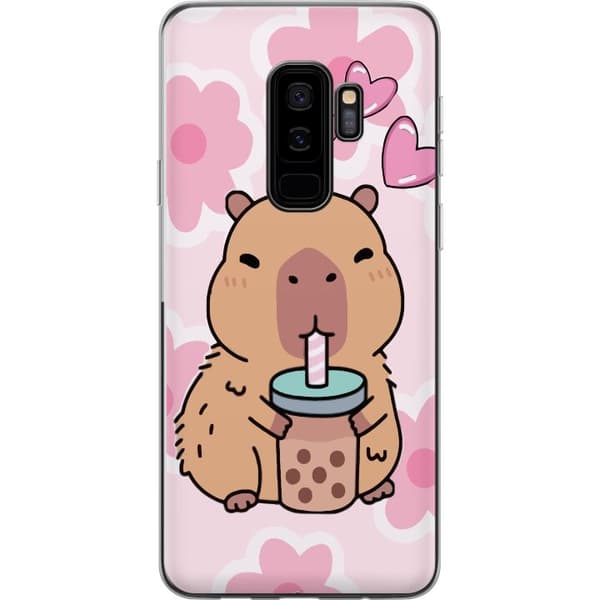 Samsung Galaxy S9+ Gjennomsiktig deksel Kawaii Capybara Hjerteanime Stil Søt Design Dyretema TikTok Populær Gave Jente
