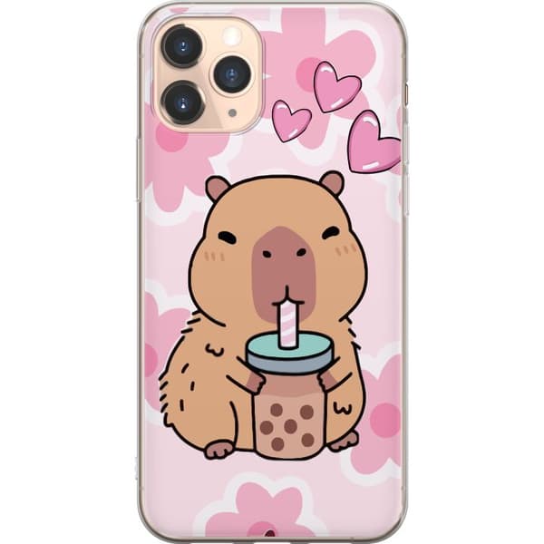 Apple iPhone 11 Pro Läpinäkyvä kuori Kawaii Capybara Sydän Anime-tyyli Söpö Suunnittelu Eläinaihe TikTok Suosittu Lahja Tyttö