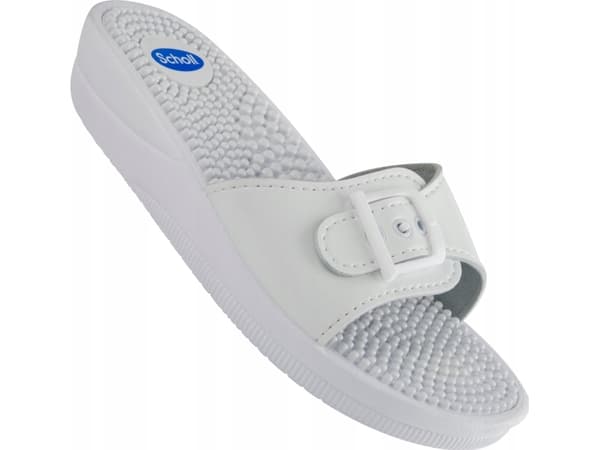 Mobilex Women's Scholl nye massasjeflip-flops WHITE 37