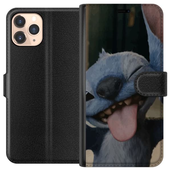 Apple iPhone 11 Pro Tegnebogsetui Stitch Sød Alien - Blå Favorit fra Ydre Rummet