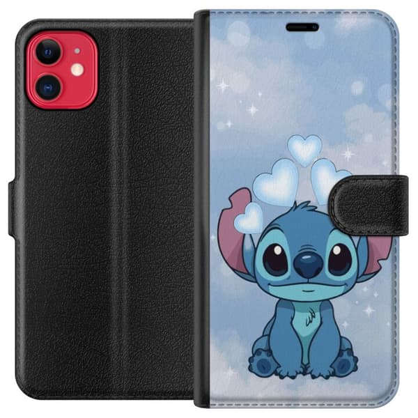 Apple iPhone 11 Plånboksfodral Stitch Hoppande Glädje – Rolig Design för Present