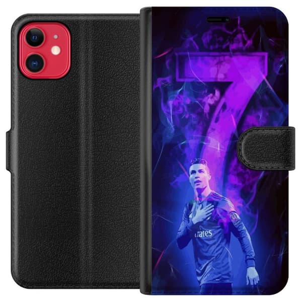 Apple iPhone 11 Plånboksfodral Ronaldo 7 – Fotbollslegend i Action för Fans
