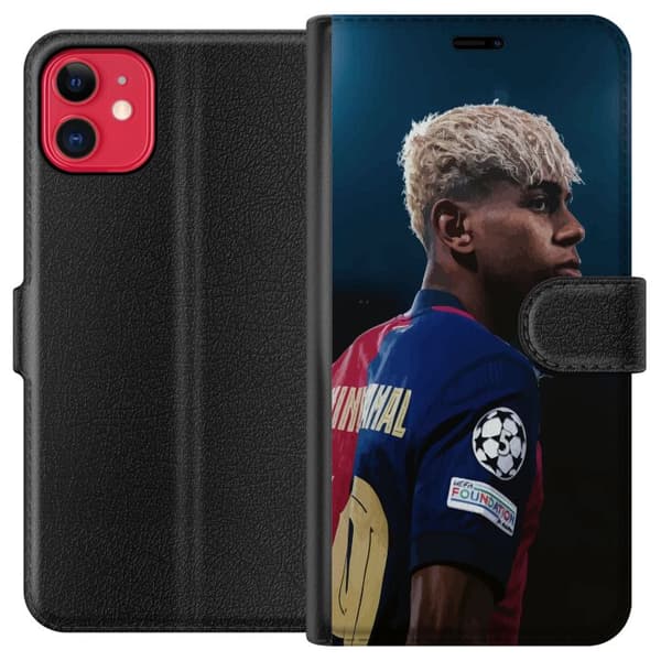 Apple iPhone 11 Lommeboketui Lamine Yamal - Barcelonas Wonderkid i Fokus