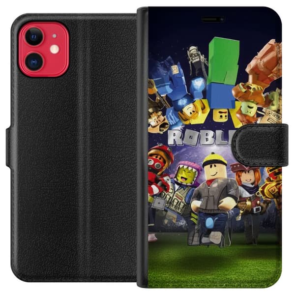 Apple iPhone 11 Plånboksfodral Roblox Värld – Gamingäventyr för Barn & Ungdomar
