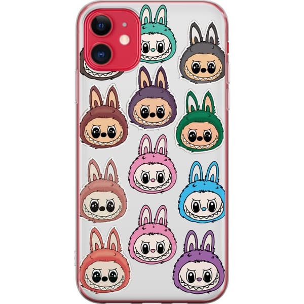 Apple iPhone 11 Läpinäkyvä kuori Labubu Macaron Monster - Söpö Keräilyfiguuri Tyylillä