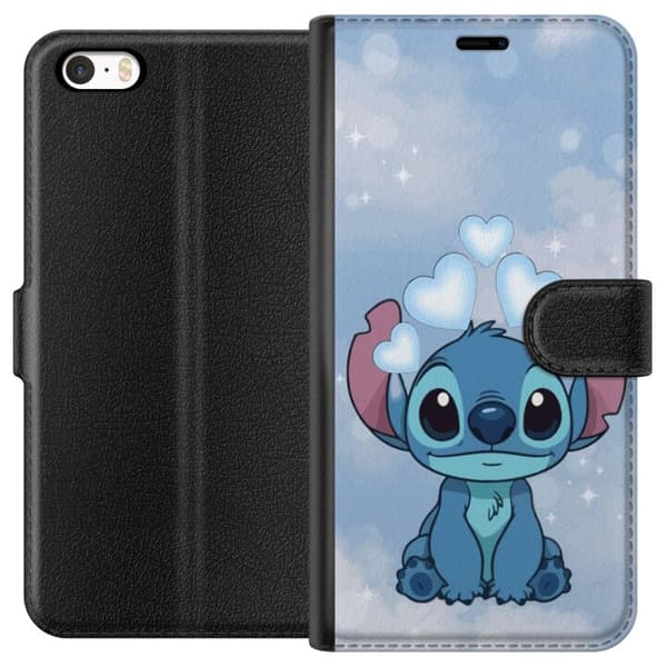 Apple iPhone 5 Lompakkokotelo Stitch Hyppäävä Ilo - Hauska Suunnittelu Lahjalle