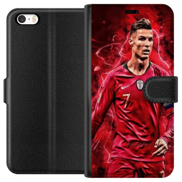 Apple iPhone 5 Lompakkokotelo Ronaldon Taidot - CR7 Suunnittelu Aidolle Kannattajalle