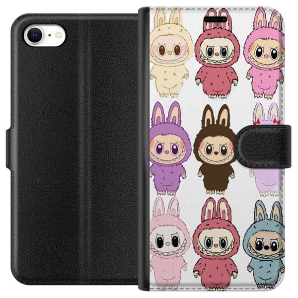 Apple iPhone 6s Tegnebogsetui Labubu Pink Monster - Popkunst med Kawaii-touch