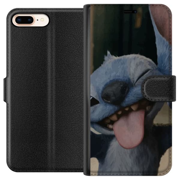 Apple iPhone 7 Plus Lommeboketui Stitch Søt Alien - Blå Favoritt fra Ytre Rommet