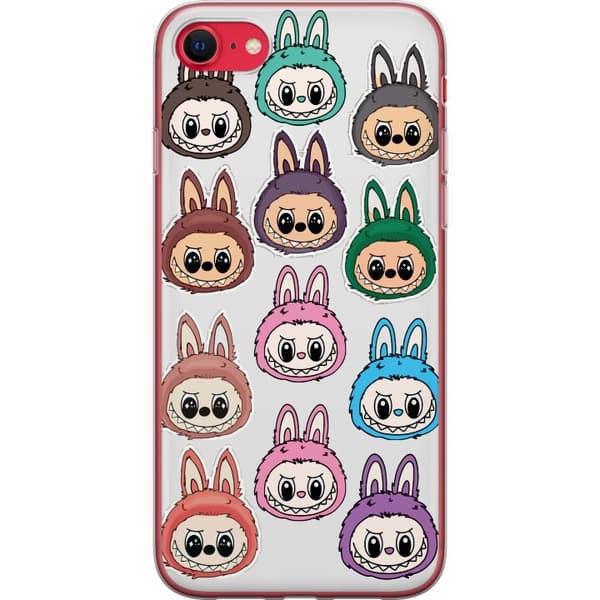 Apple iPhone 7 Gennemsigtig cover Labubu Macaron Monster - Nuttet Samlefigur med Stil