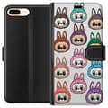 Pikkukuva 1 / 3: Apple iPhone 8 Plus Lompakkokotelo Labubu Macaron Monster - Söpö Keräilyfiguuri Tyylillä