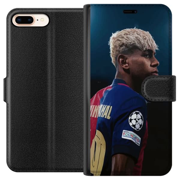 Apple iPhone 8 Plus Lompakkokotelo Lamine Yamal - Barcelonan ihmelapsi fokuksessa