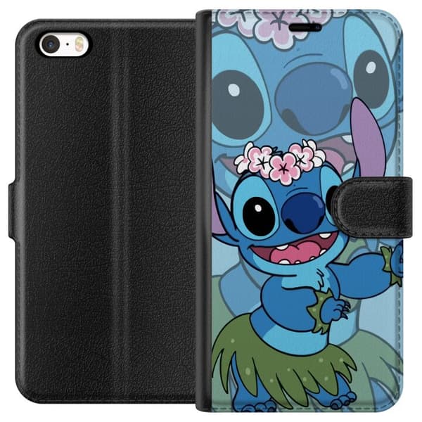 Apple iPhone SE (2016) Lommeboketui Stitch under stjernene - Magisk Anime-stil