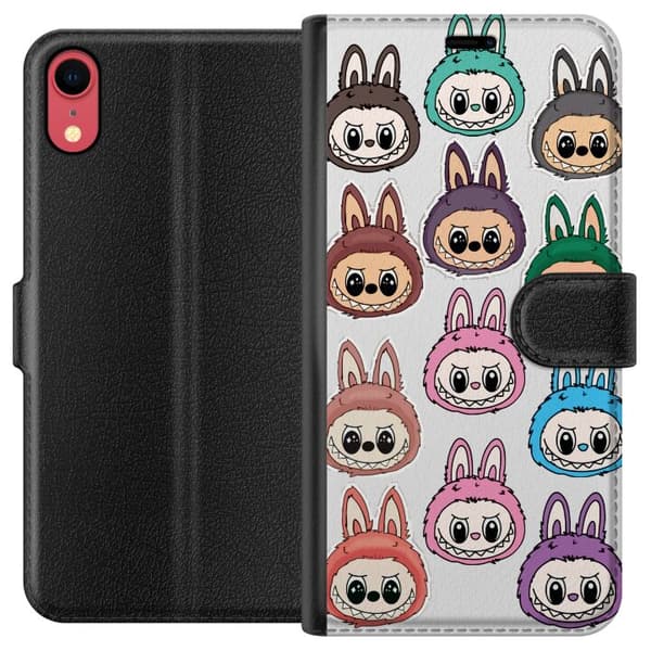 Apple iPhone XR Lommeboketui Labubu Macaron Monster - Søt Samlefigur med Stil