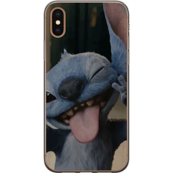 Apple iPhone X Gennemsigtig cover Stitch Sød Alien - Blå Favorit fra Ydre Rummet
