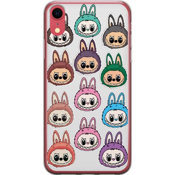 Apple iPhone XR Läpinäkyvä kuori Labubu Macaron Monster - Söpö Keräilyfiguuri Tyylillä