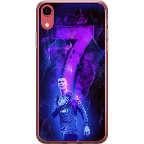 Apple iPhone XR Läpinäkyvä kuori Ronaldo 7 - Jalkapallolegenda Toiminnassa Fanien Puolesta