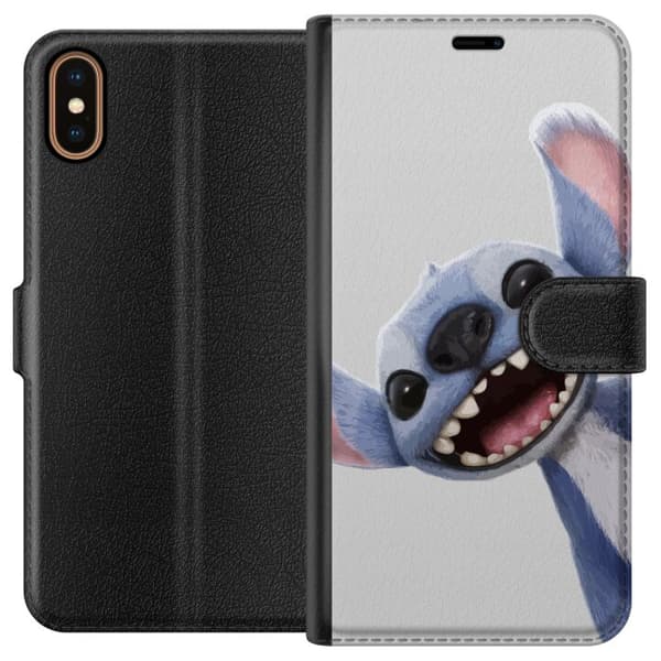 Apple iPhone X Plånboksfodral Stitch i Fart – Kawaii Design för Fans & Barn