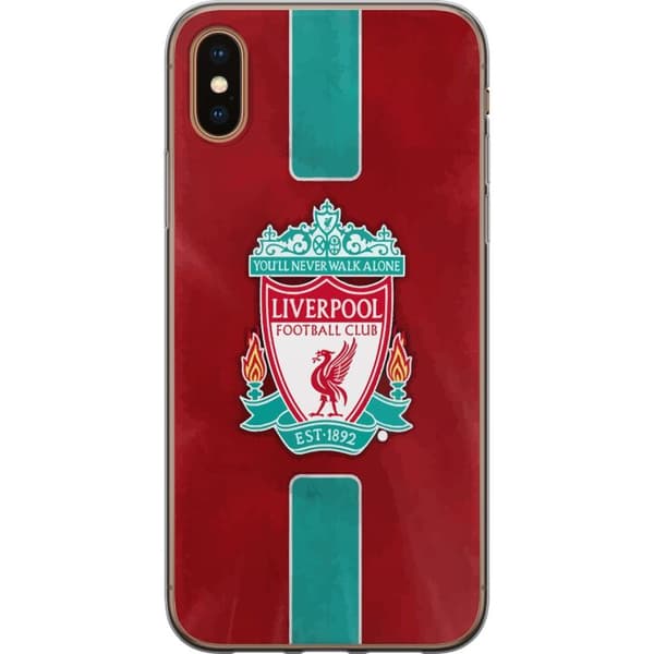 Apple iPhone XS Gennemsigtig cover Liverpool FC - Klassisk Fodboldstolthed i Rødt