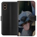 Miniatyrbillede 1 af 3: Apple iPhone XS Max Tegnebogsetui Stitch Sød Alien - Blå Favorit fra Ydre Rummet