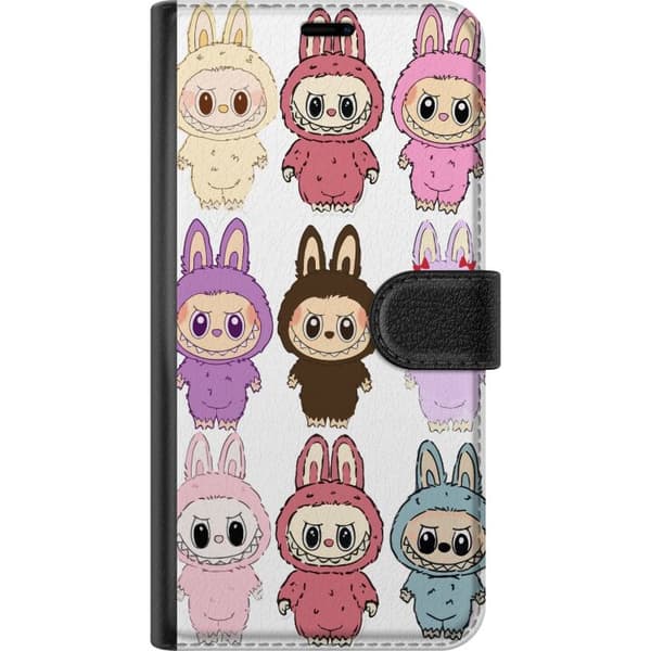 Apple iPhone XS Max Tegnebogsetui Labubu Pink Monster - Popkunst med Kawaii-touch
