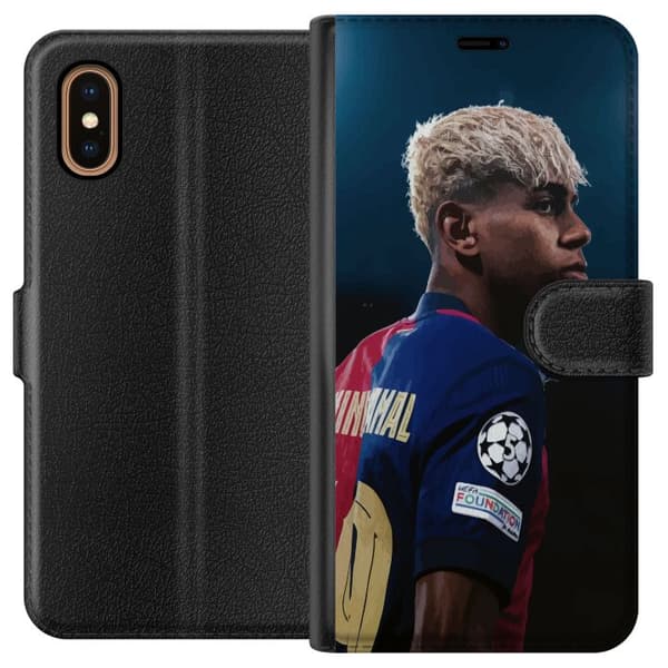 Apple iPhone XS Max Lompakkokotelo Lamine Yamal - Barcelonan ihmelapsi fokuksessa