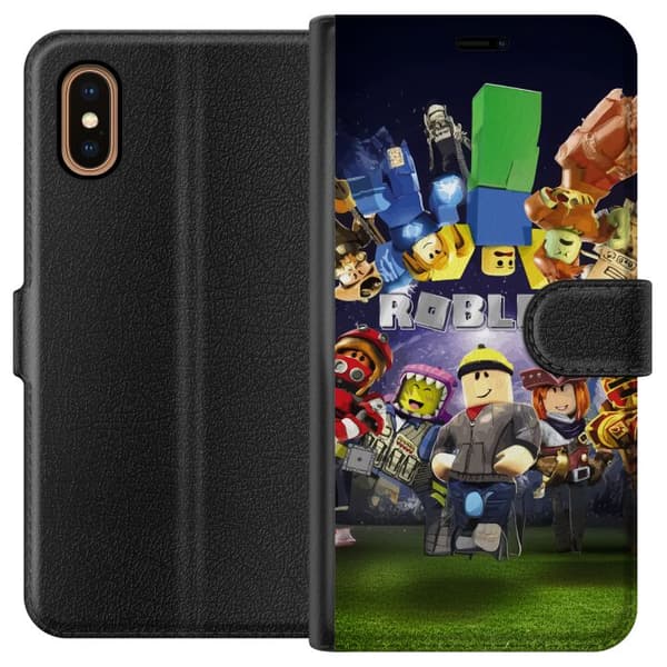 Apple iPhone XS Max Tegnebogsetui Roblox Verden - Gaming Eventyr for Børn og Unge