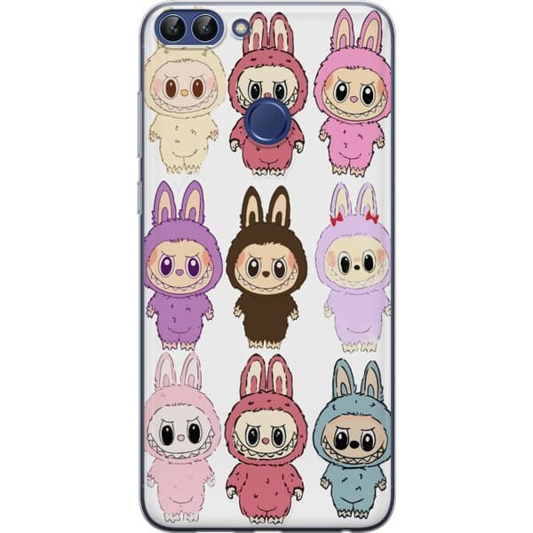 Huawei P smart Gjennomsiktig deksel Labubu Pink Monster - Popkunst med Kawaii-touch